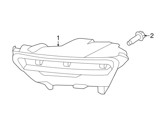 Genuine Porsche 95B941699C Fog/Cornering Light Assembly; Left - Porsche ...