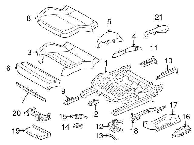 Genuine Porsche 971882385 Seat Back Bolster Cushion Left Porsche