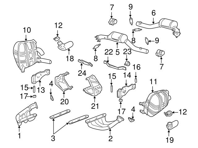 Genuine Porsche 99611322350 Exhaust/Muffler Bracket - Porsche