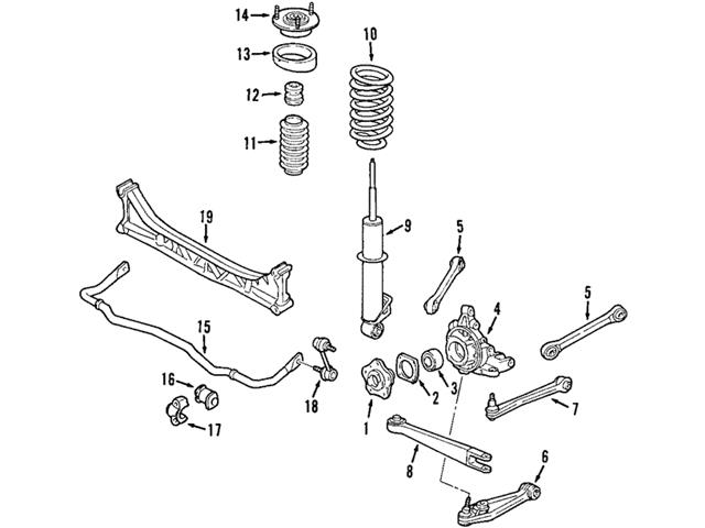 Genuine Porsche 99733306180 Shock Absorber Mount; Rear - Porsche