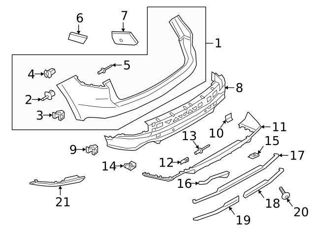 Genuine Porsche 9Y0945725A Reflector Panel; Left - Porsche