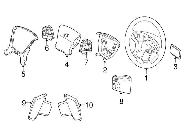 Genuine Volvo 30721891 Steering Wheel Trim - Volvo