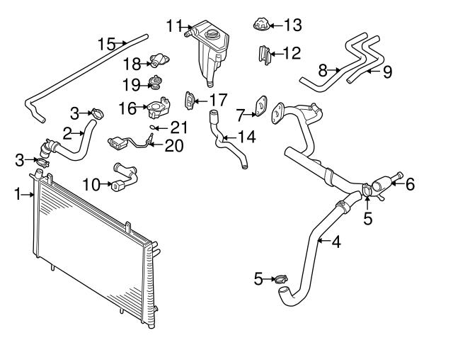 Genuine Volvo 30822040 Radiator Coolant Hose - Volvo