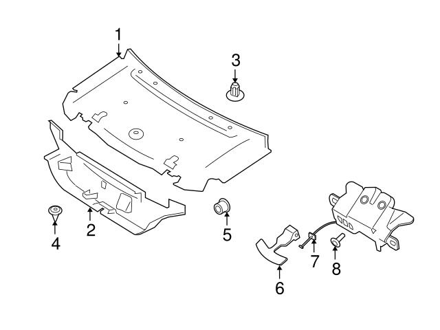 Genuine Volvo 31256528 Trunk Lid Trim; Upper - Volvo