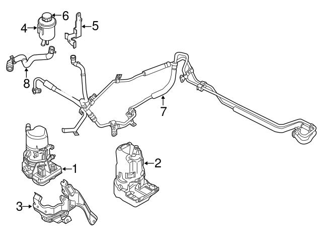 Genuine Volvo 31317375 Power Steering Pump Bracket - Volvo