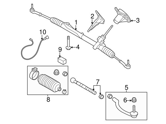 Genuine Volvo 31358634 Tie Rod End; Left, Right - Volvo