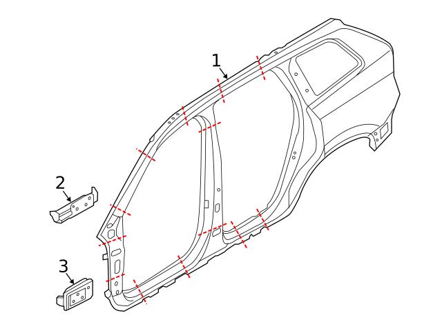 Genuine Volvo 31416328 Uniside Bracket; Right, Right Lower - Volvo