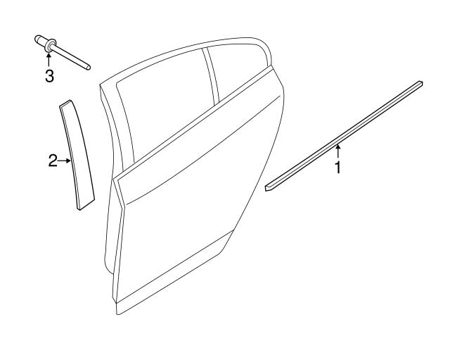 Genuine Volvo Door Belt Molding Left Volvo