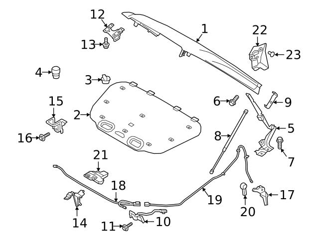 Genuine Volvo 31479538 Hood Hinge Cover; Left - Volvo