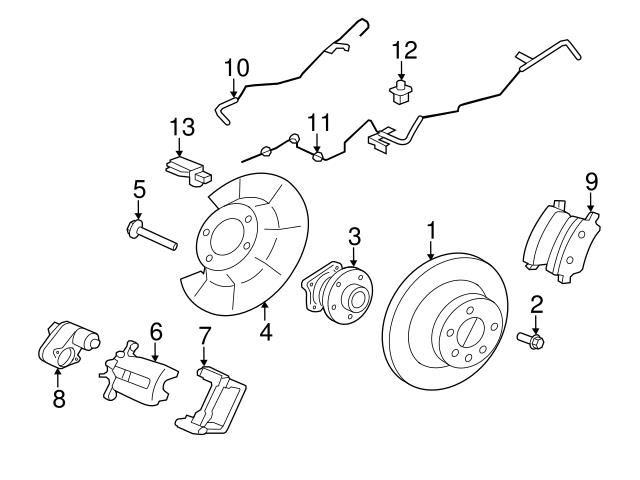 Genuine Volvo 32246098 Brake Hose Line; Left - Volvo 