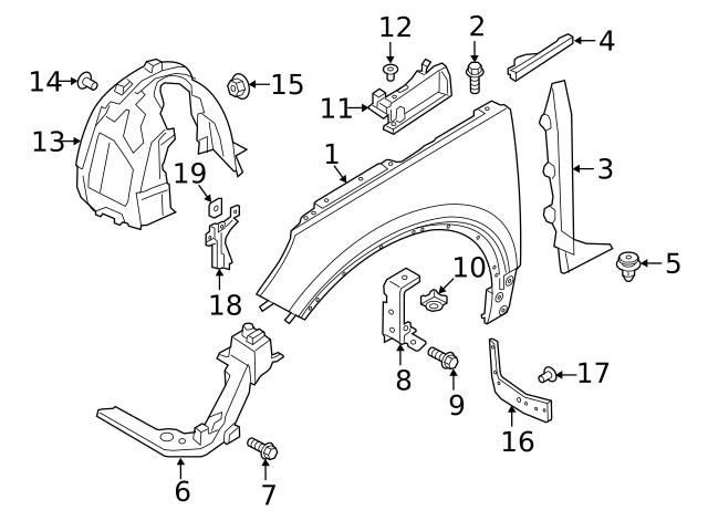 Genuine Volvo 32318691 Fender Bracket; Left | 31469372 32234761