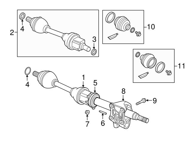 Genuine Volvo 36010574 CV Axle Assembly; Left | 36003149 36011772