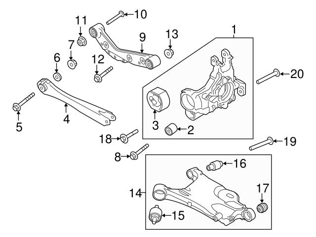 Genuine Volvo 36011682 Control Arm; Rear Right Lower - Volvo | 32246511