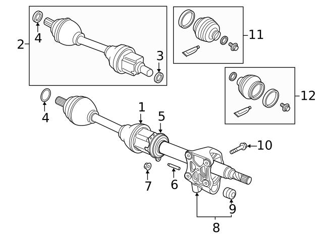 Genuine Volvo 36012682 CV Axle Assembly; Right - Volvo