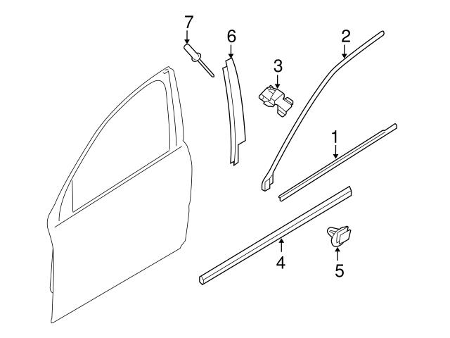 Genuine Volvo Door Trim Molding Nut Right Lower Volvo