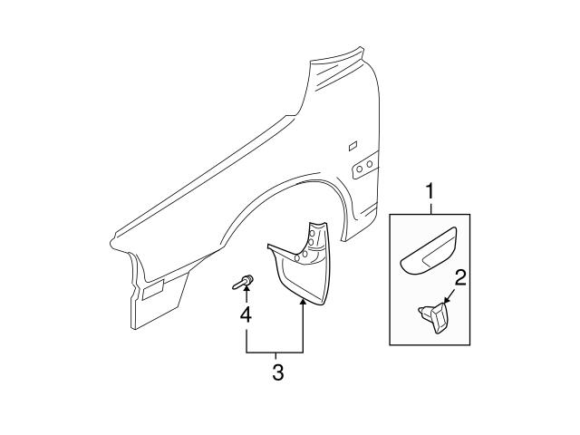 Genuine Volvo Fender Molding Right Volvo