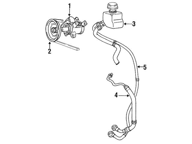 Genuine Volvo 9191449 Power Steering Pressure Hose - Volvo