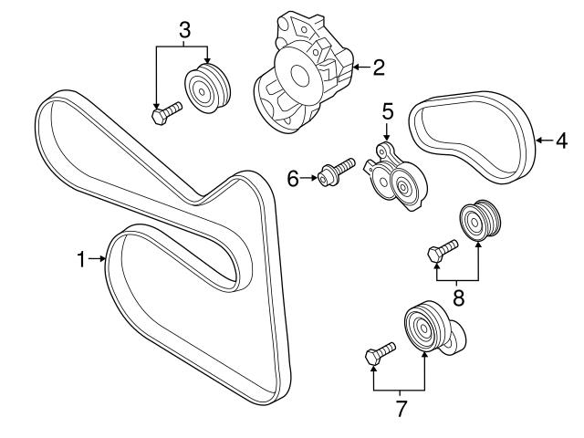 Genuine VW/Audi 03C145299AF Belt Tensioner Assembly - VW | 03C145299AC ...