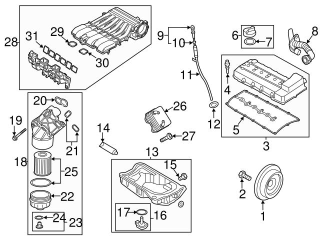 Genuine VW/Audi 03H103429K Valve Cover - VW | 03H103429S VW03H103429K