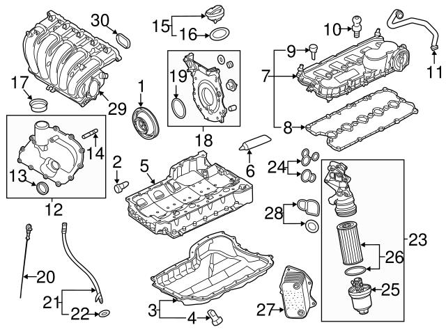 Genuine VW/Audi 059103051K Timing Cover Oil Seal; Rear, Rear Front ...