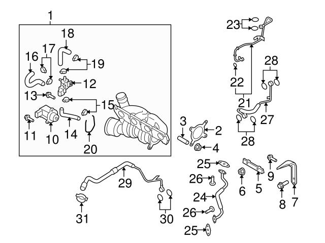 Genuine VW/Audi 06J121492C Turbocharger Coolant Line - Audi, VW |  VW06J121492C