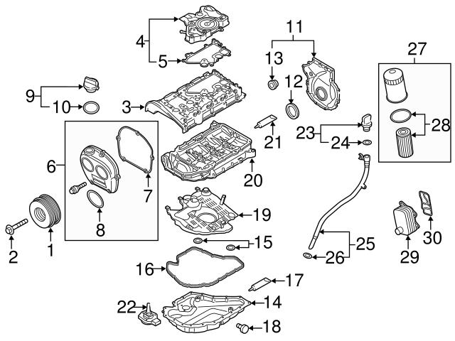 Genuine VW/Audi 06K103138E Oil Pan Baffle - Audi | AU06K103138E