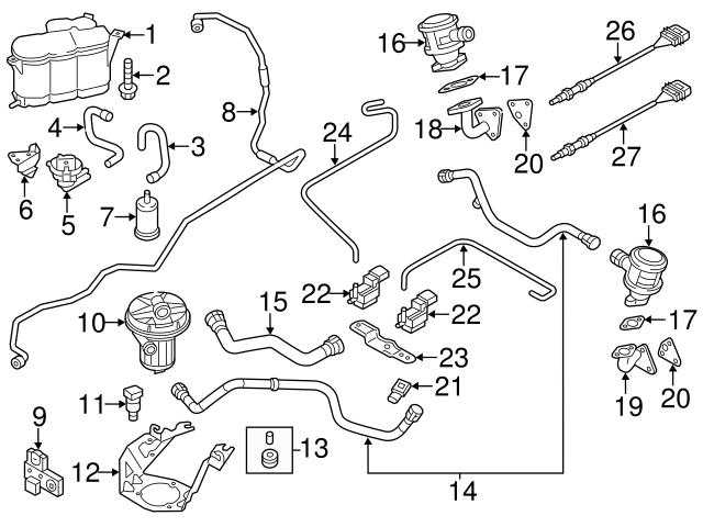 Genuine VW/Audi 079131055D Vacuum Hose/Line; Left - Audi, VW | VW079131055D