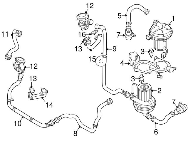 Genuine VW/Audi 07C131165E EGR Valve Spacer Plate; Left - VW | VW07C131165E