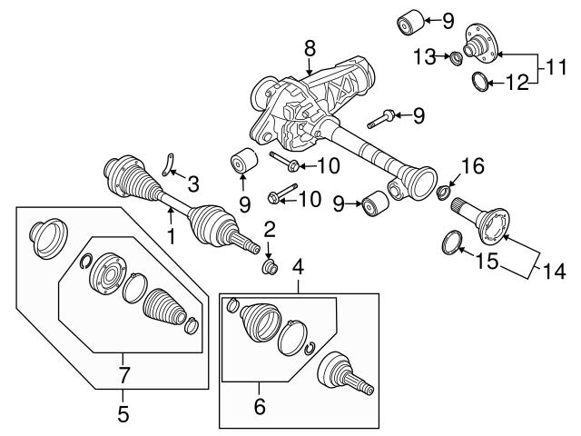 Genuine VW/Audi 0AA409127 Drive Shaft Pinion Yoke - Audi, VW | VW0AA409127