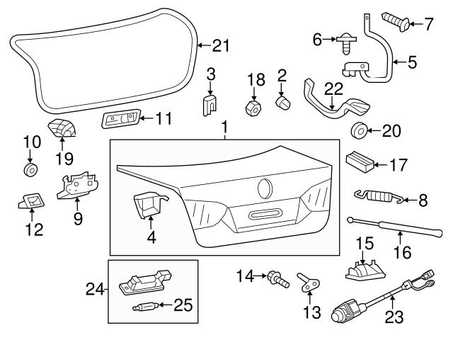 Genuine VW/Audi 17A827505 Trunk Lid Latch; Rear - VW | 5C6827505A ...