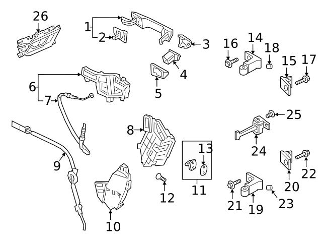 Genuine VW/Audi 17A837879AGRU Exterior Door Handle Cover; Left - VW ...