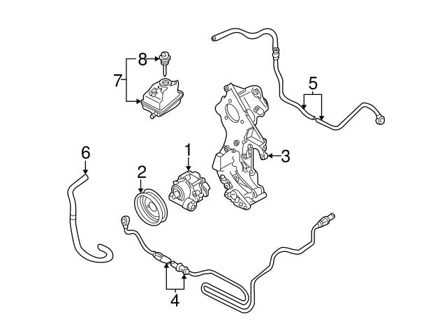 Genuine VW/Audi 1J0422893JC Power Steering Pressure Hose - VW ...