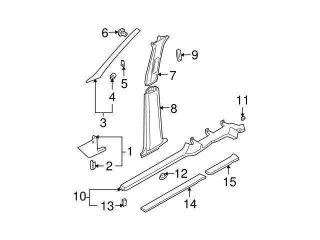 Genuine VW/Audi 1J4853372GB41 Door Sill Plate; Right SKU: 1375556-VW ...