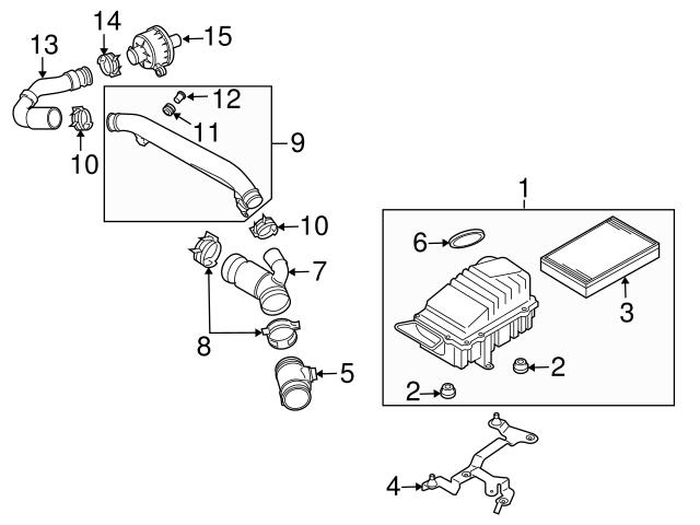 Genuine VW/Audi 1K0129684AD Air Intake Hose - VW | VW1K0129684AD