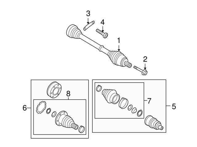 Audi Driveshaft CV Boot Repair Kit - 034Motorsport 034506Z001