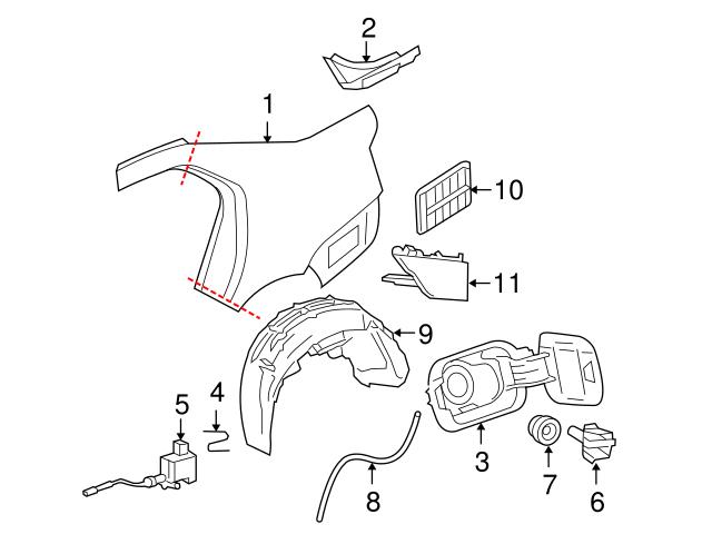 Genuine Vw Audi 1k5810899 Fuel Filler Door Lock Actuator; Rear Sku 