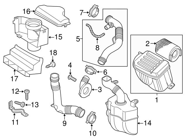 Genuine VW/Audi 1TD129684 Air Intake Hose - VW | VW1TD129684