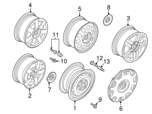 Genuine VW/Audi 3B0601149DGRB Wheel Cap - VW | VW3B0601149DGRB