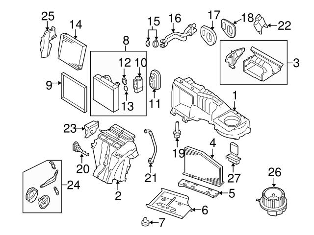 Genuine VW/Audi 3C1898063 A/C Evaporator Core Case - VW | VW3C1898063