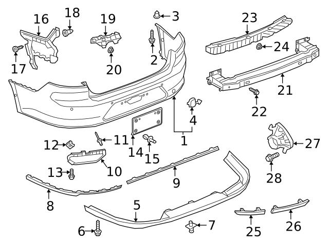 Genuine Vw Audi 3g8807375 Bumper Guide Bracket; Left - Vw 