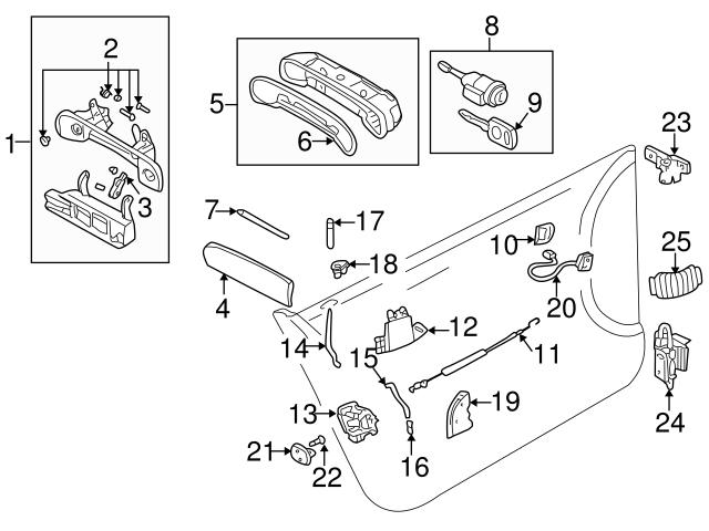 Genuine VW/Audi 4B0837085 Door Latch Cable; Left - Audi | AU4B0837085