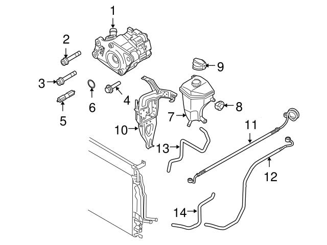 Genuine Vw Audi 4e1422893ah Power Steering Pressure Hose - Audi 