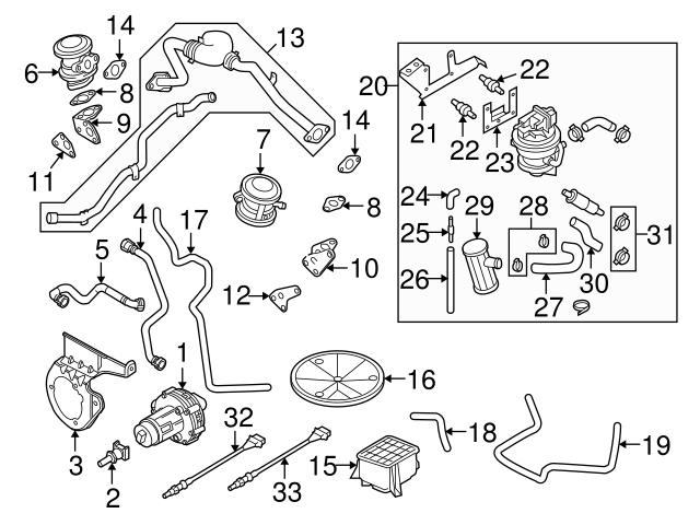 Genuine VW/Audi 4F0133889G Air Pump Hose - Audi | AU4F0133889G