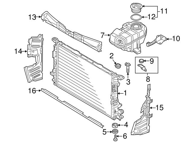 Genuine VW/Audi 4G0121214AE Engine Coolant Recovery Tank Bracket