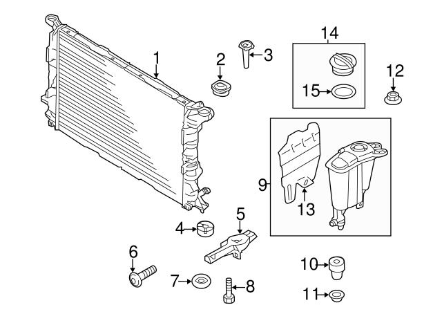 Genuine VW/Audi 4G0145804D Radiator - Audi | 4G0145804 4G0145804A  AU4G0145804D