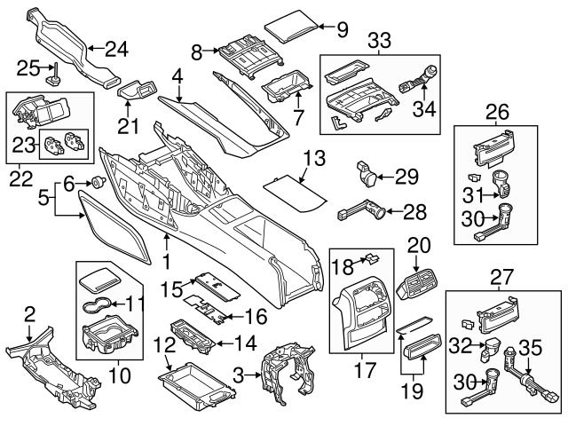 Genuine VW/Audi 4G0919565ABC5 Ash Tray Assembly - Audi | AU4G0919565ABC5