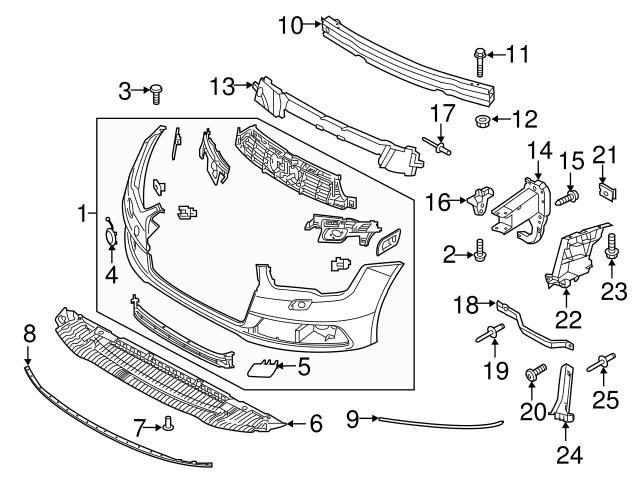 Genuine VW/Audi 4G8955275EGRU Headlight Washer Cover; Left - Audi