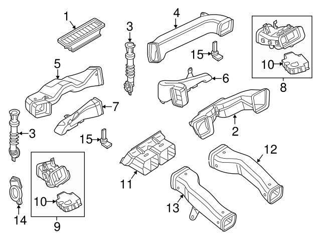 Genuine VW/Audi 4H1819354B HVAC Duct Adapter; Front Right - Audi ...