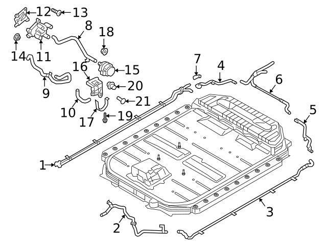 Genuine VW/Audi 4KE965567C Battery Coolant Pump; Rear | AU4KE965567C