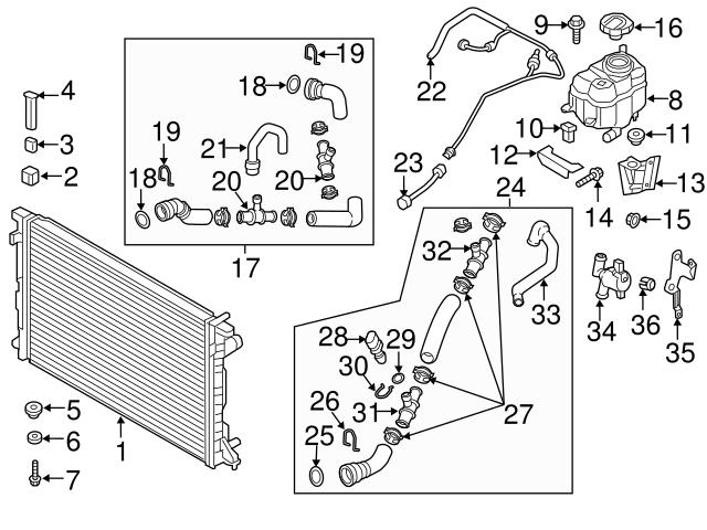 Genuine Vw Audi 4m0121081bk Engine Coolant Overflow Hose; Upper - Audi BE8